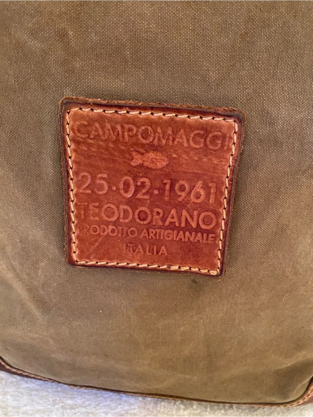 Campomaggi Teodorano Canvas & Leather Tote Bag - Made in Italy-Vintage Look